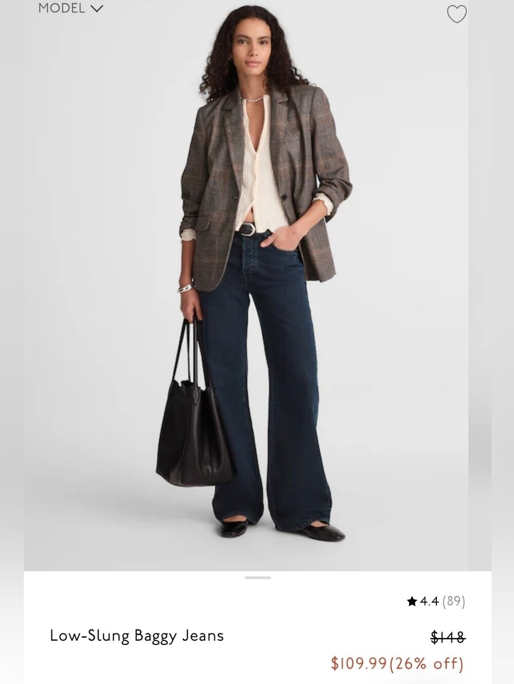 Madewell Wide-Leg Jeans in Dark Blue
